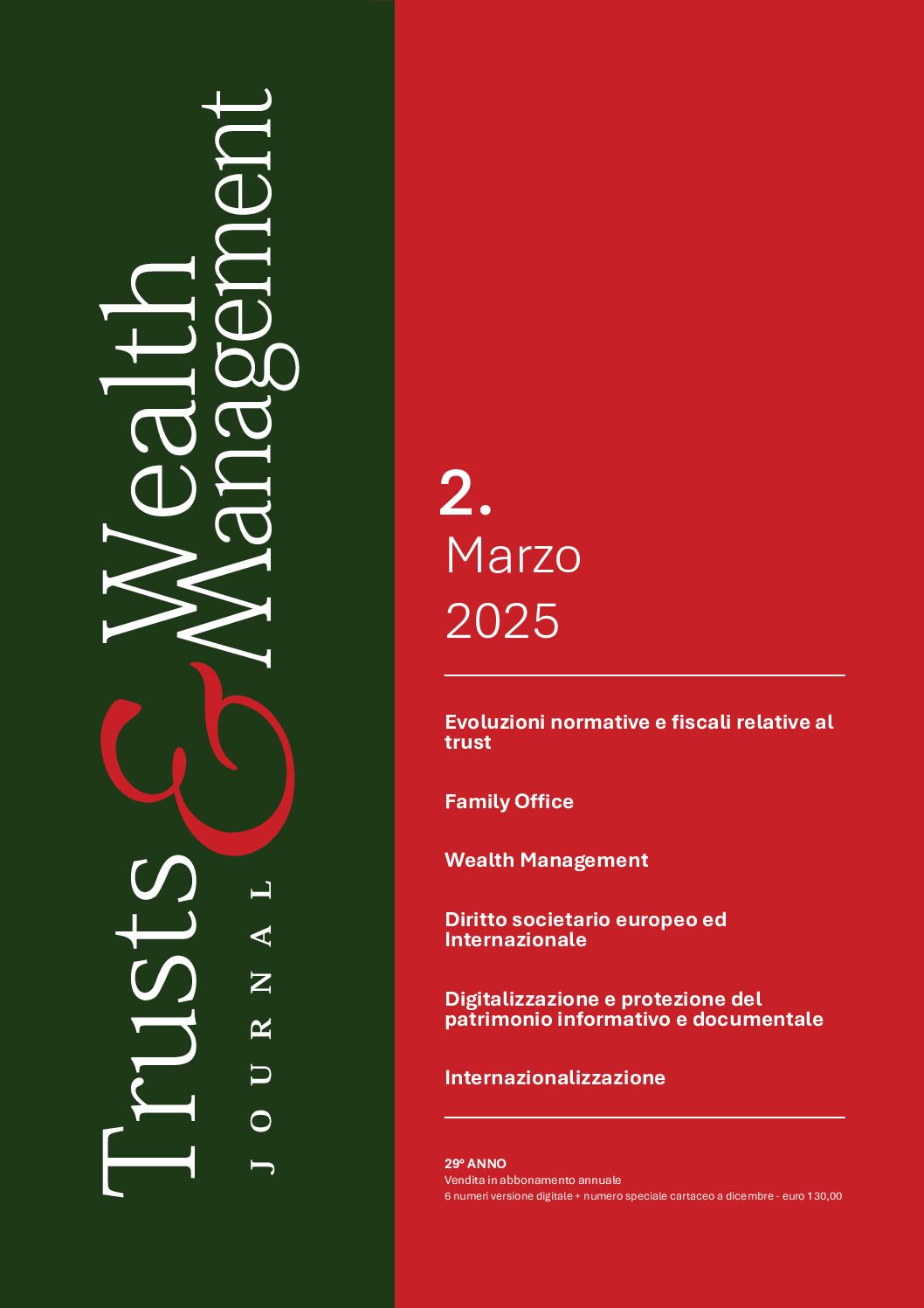 E’ stato pubblicato il n.2 Marzo 2025