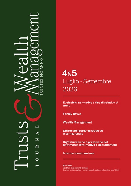 E’ stato pubblicato il n.4&5 Settembre 2026